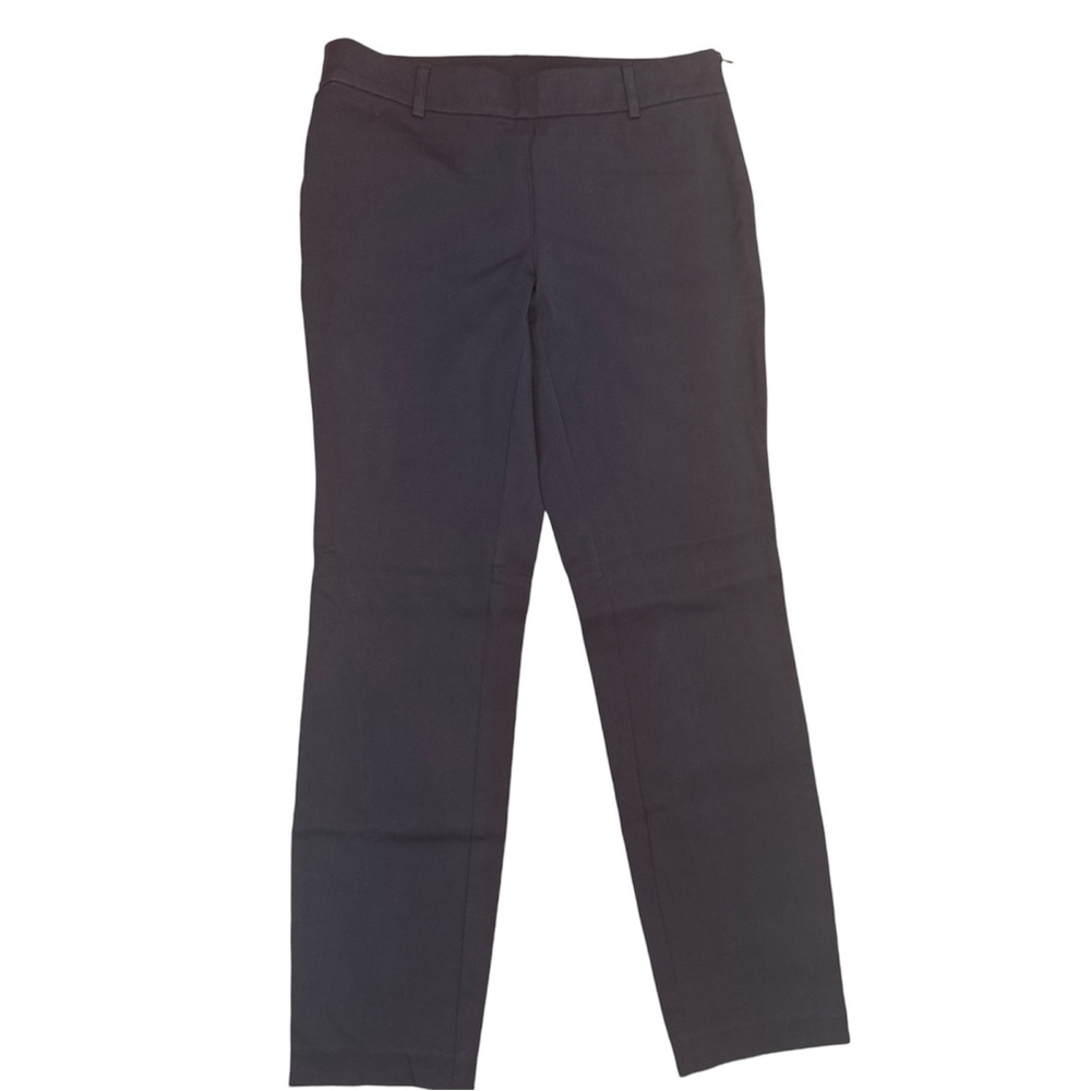 Alfani Size 2 Navy Blue Ankle Trouser Leggings Side Zip Wide Elastic Waistband